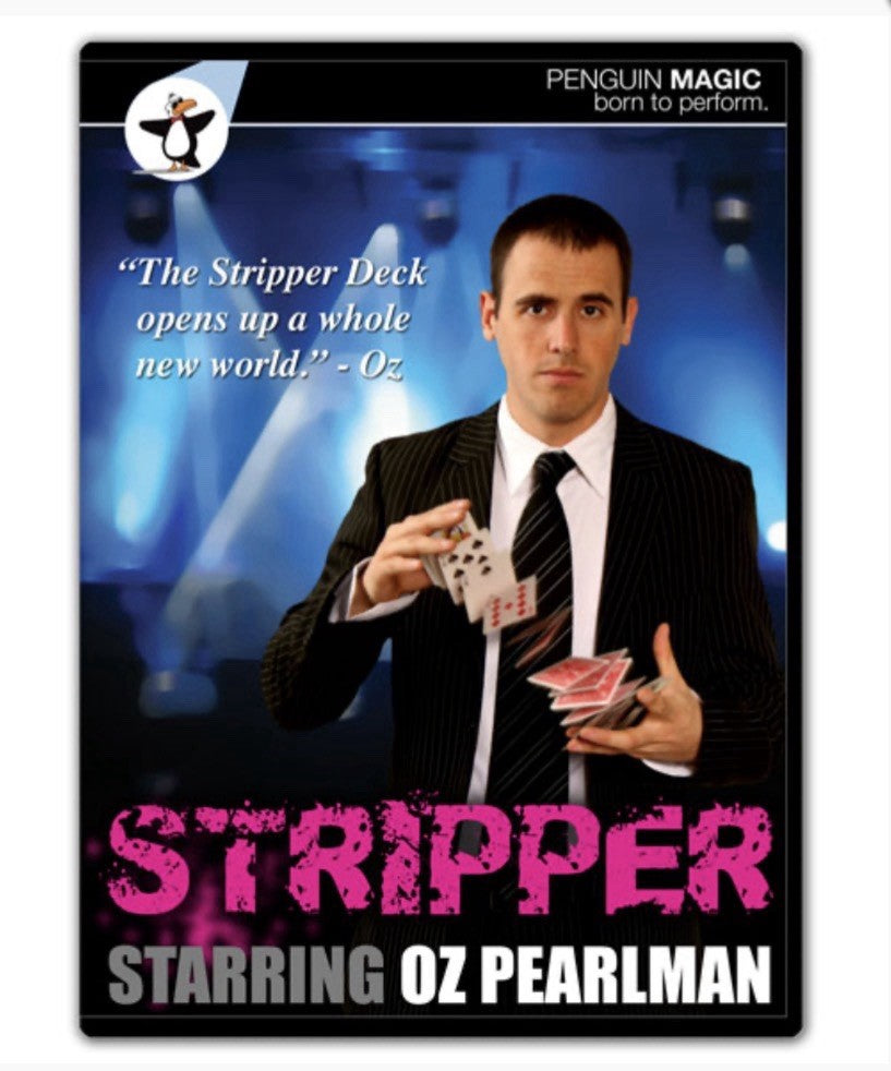 STRIPPER Deck Starring Oz Pearlman (DVD + Red bicycle Deck) Card Magic Trick