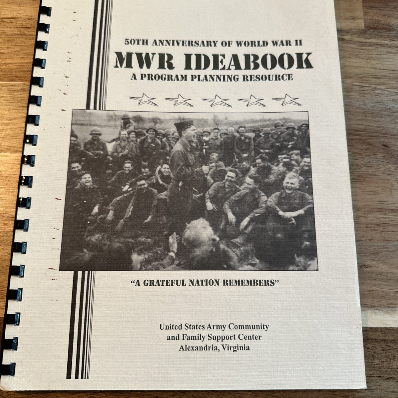 50th Anniv Of World War 2 MWR Idea Book Planning Resource RARE - Kent Cummins