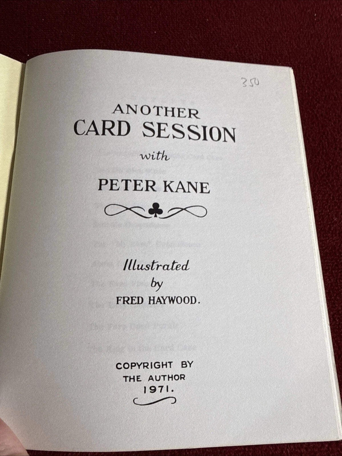 Another Card Session With Peter Cane From the Library of The Amazing Kreskin SIG