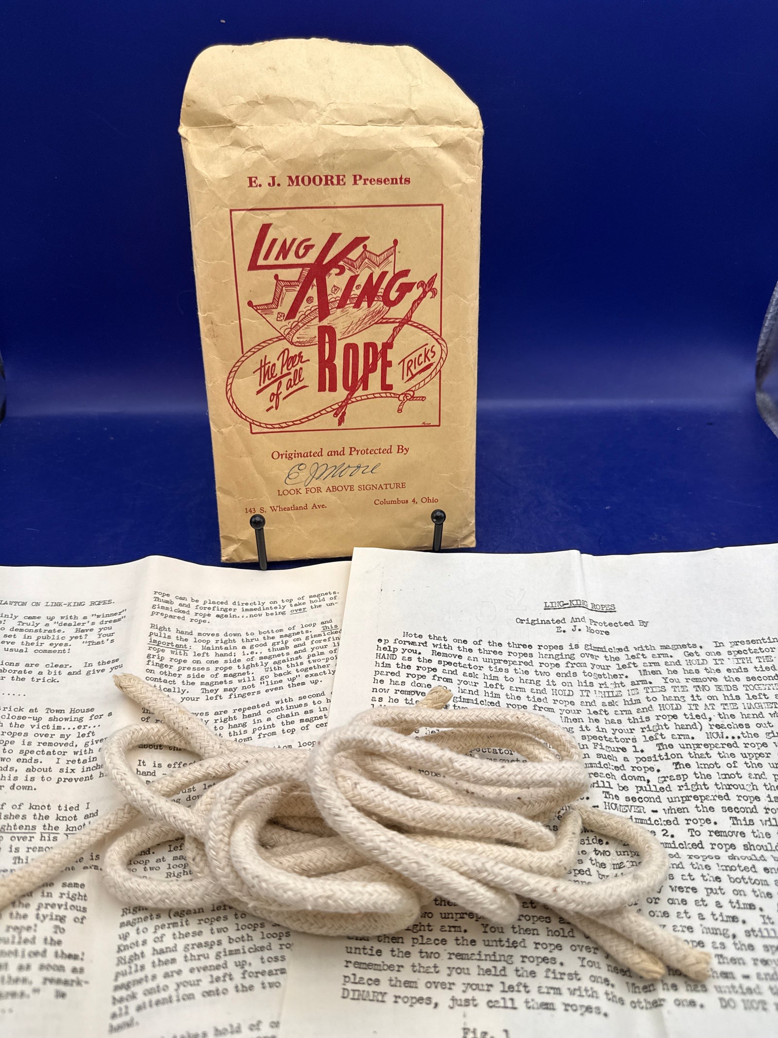 Ling-King Rope - original linking ropes by EJ Moore Signed c1950’s - ESTATE