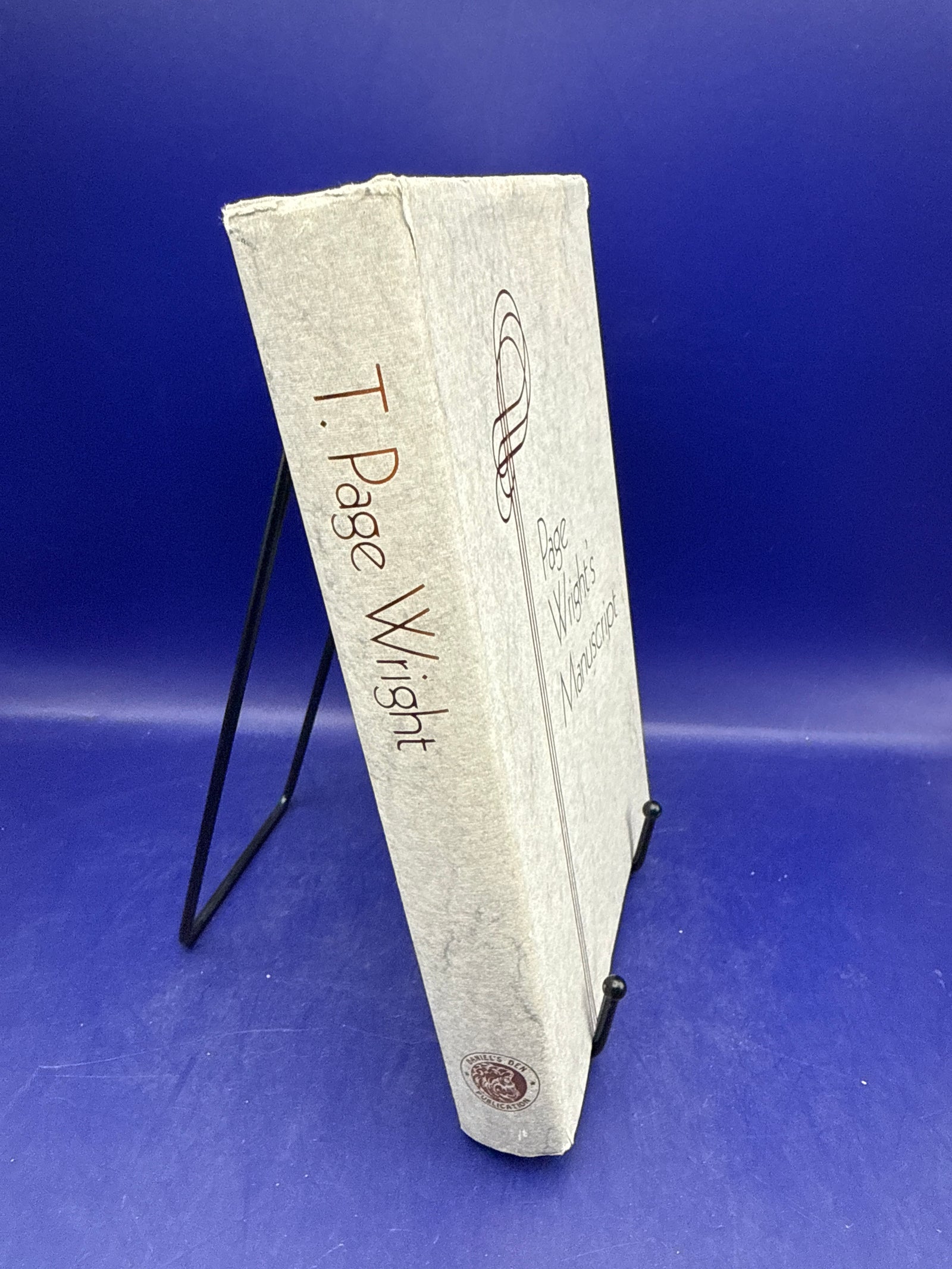 Page Wright’s Manuscript by Daniel’s Den 1991 HC