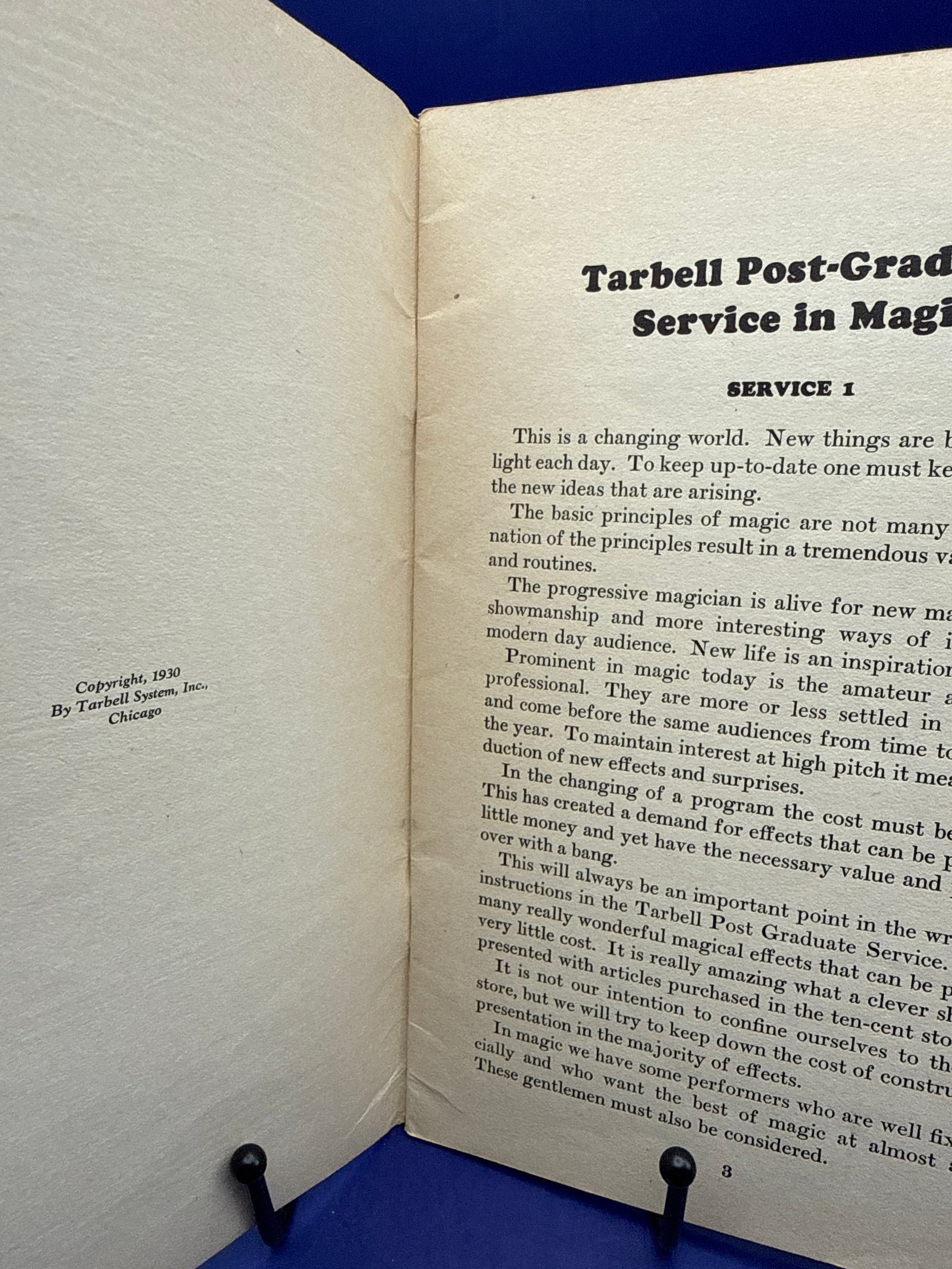 Tarbell Post-Graduate Service in Magic #1 : 1930