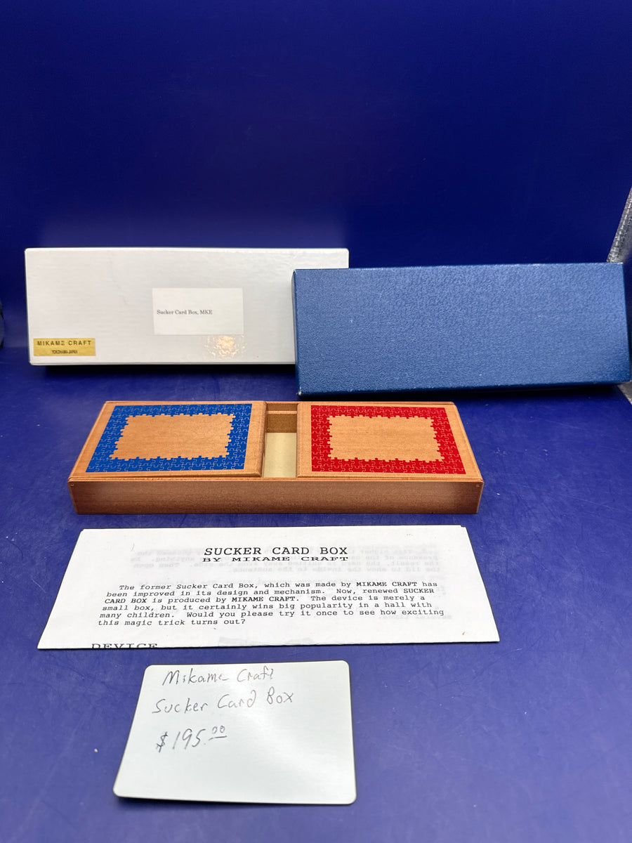 Mikame Craft Sucker Card Box – Premium Wooden Sucker Die Card Vanish Apparatus