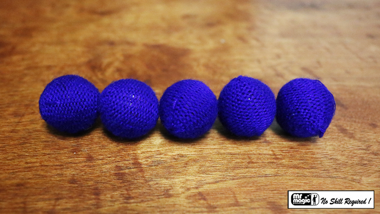 Crochet 5 Ball combo Set (1"/Blue) by Mr. Magic - Trick-SALE