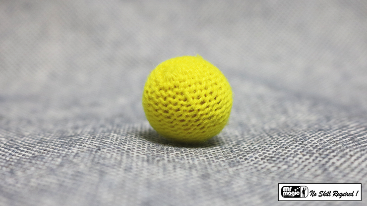 Crochet Ball .75 inch Single (Yellow) by Mr. Magic - Trick-SALE