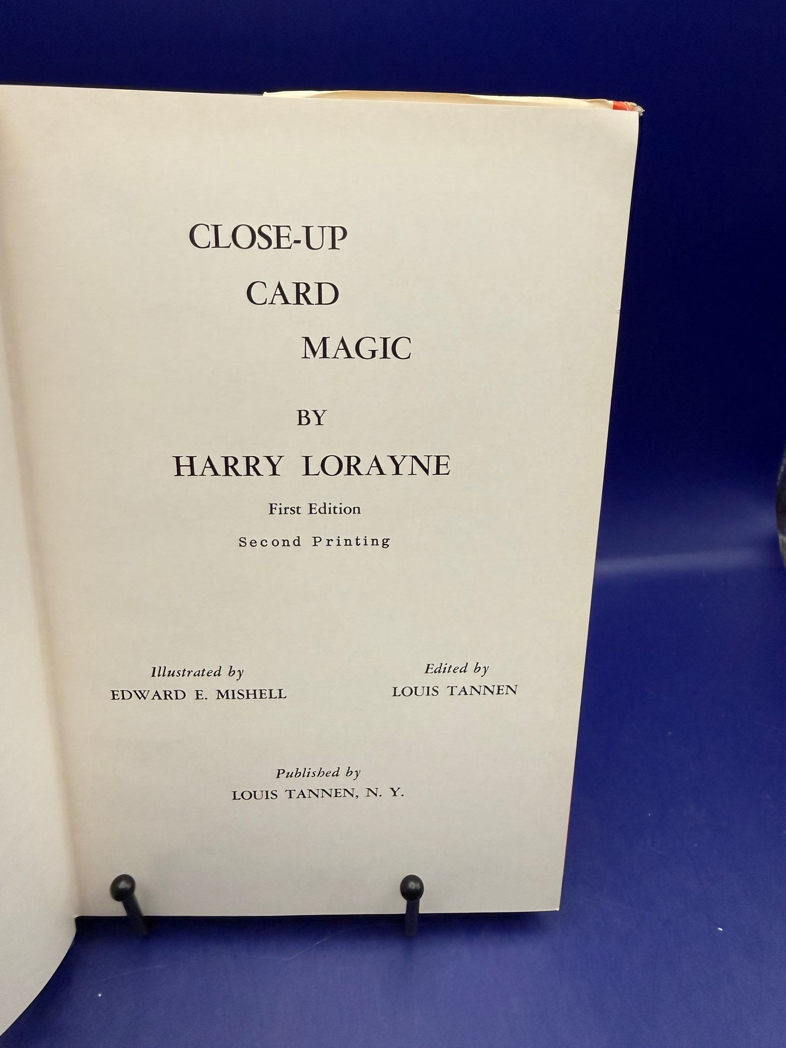 Close-up Card Magic by Harry Lorayne 1962 1st ed. 2nd printing