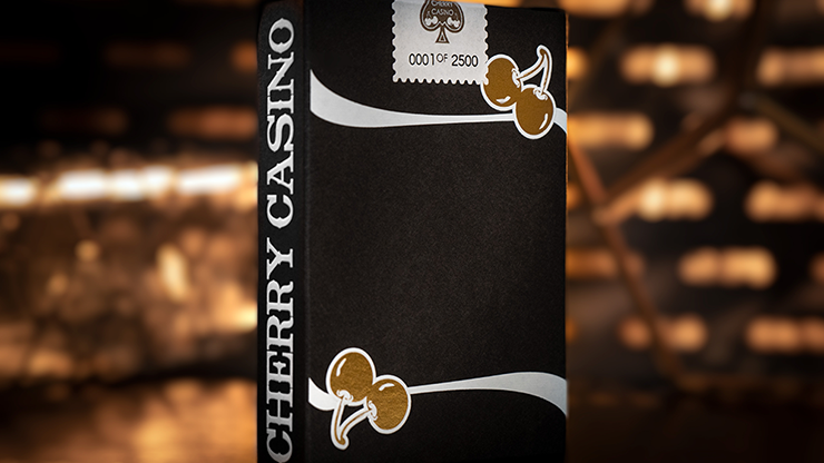 Limited Edition Cherry Casino (Monte Carlo Black and Gold) Numbered Seals Playing Cards by Pure Imagination Projects-SALE