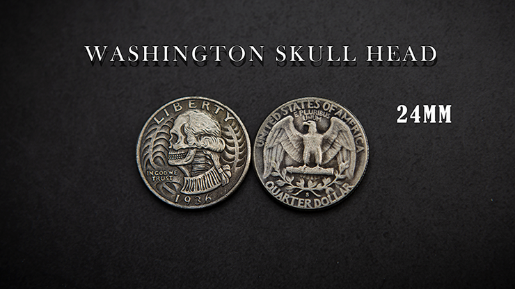 WASHINGTON SKULL HEAD COIN by Men Zi  Magic-SALE