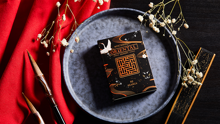 Oriental Memory Black playing Cards-SALE