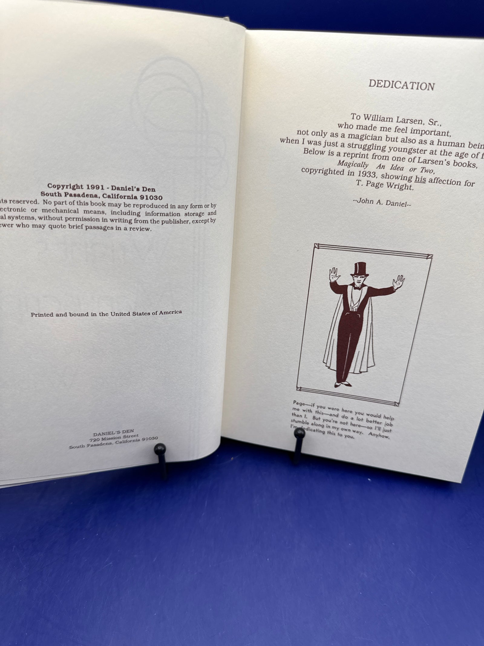 Page Wright’s Manuscript by Daniel’s Den 1991 HC