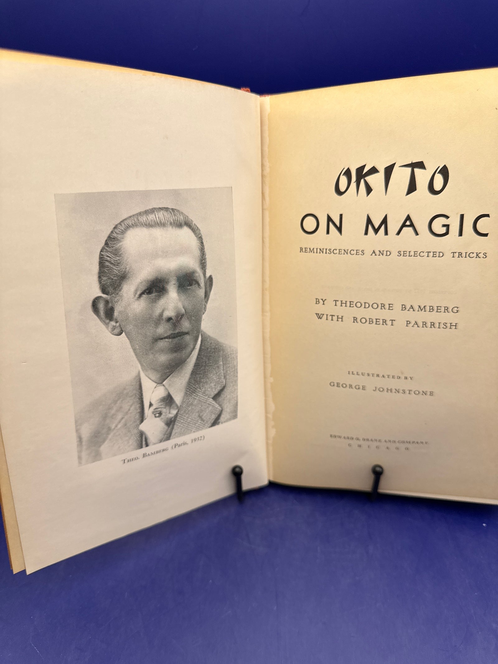 Okito on Magic by Theodore Bamberg 1952 1st ed ESTATE