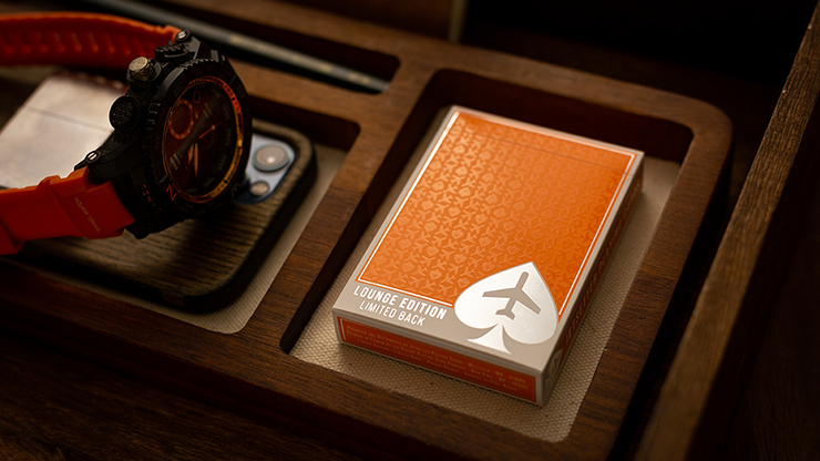 Lounge Edition in Hangar (Orange) with Limited Back by Jetsetter Playing Cards-SALE