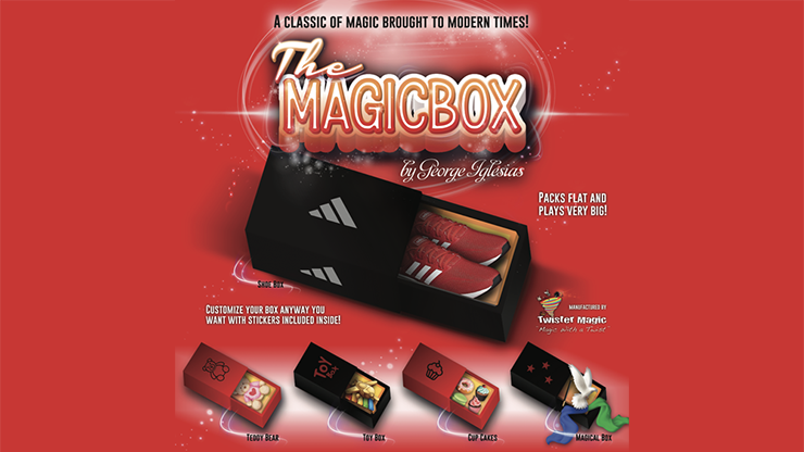MAGIC BOX RED Medium by George Iglesias and Twister Magic - Trick-SALE