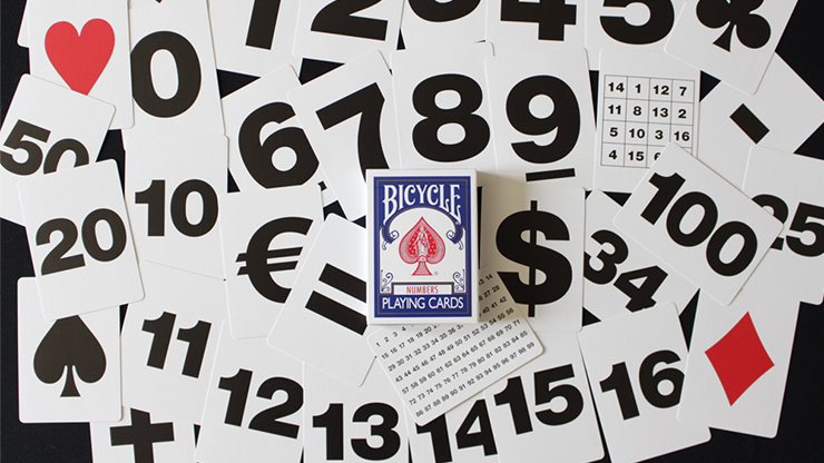 Bicycle Special NUMBERS Blue Playing Cards (plus 11 Online Effects)-SALE