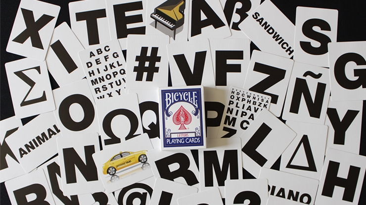 Bicycle Special LETTERS Blue Playing Cards (plus 10 Online Effects)-SALE