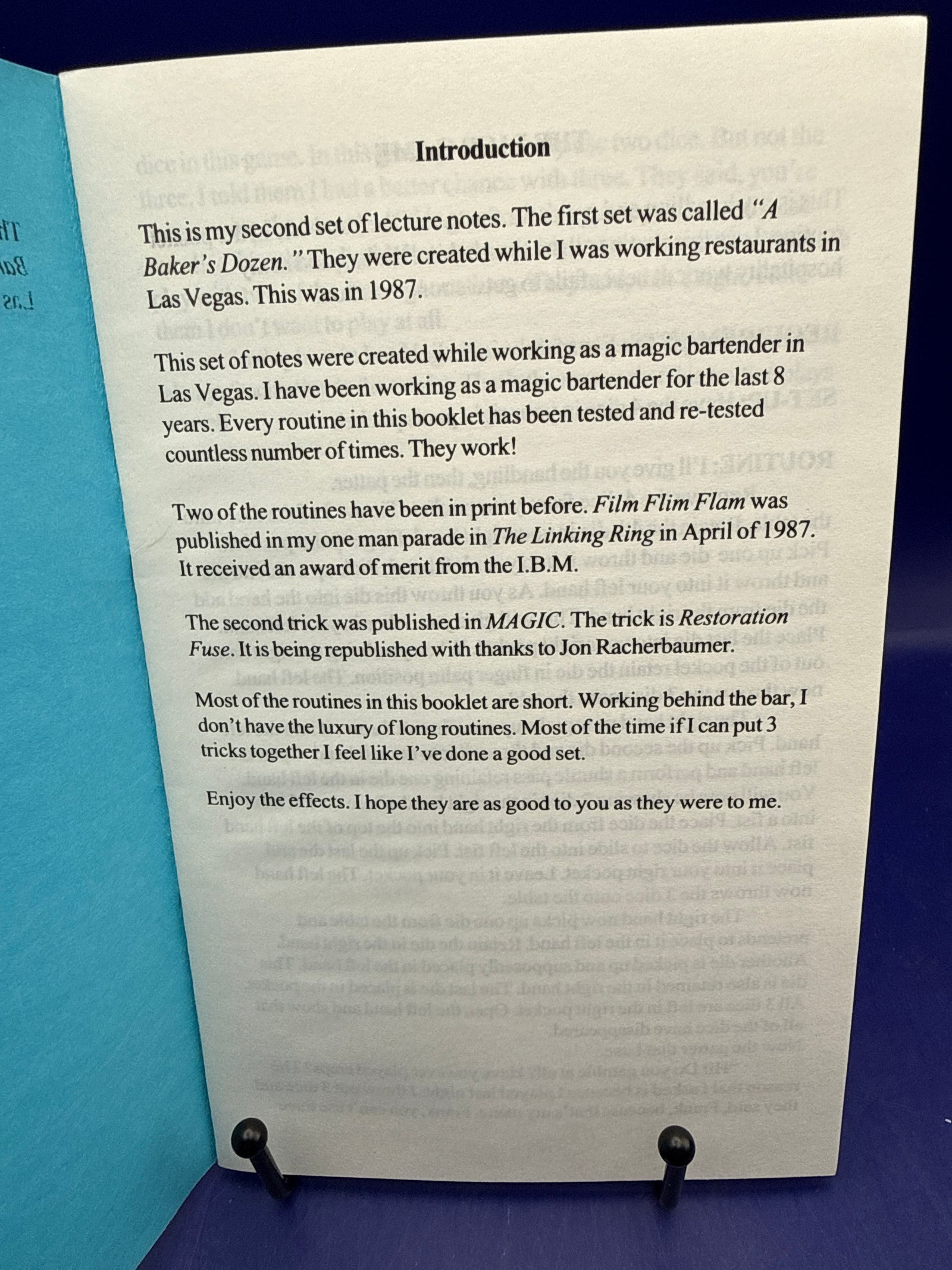 On The Boards: Magic from the Bar by Frank Zak 2001