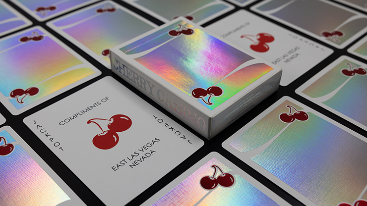 Cherry Casino Sands Mirage (Holographic) Playing Cards-SALE