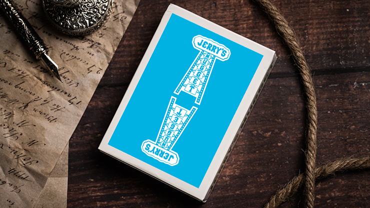 Jerry's Nugget (Icey Blue) Marked Monotone Playing Cards-SALE