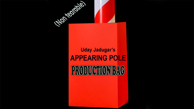 APPEARING POLE BAG RED (Gimmicked / No Tear) by Uday Jadugar - Trick-SALE