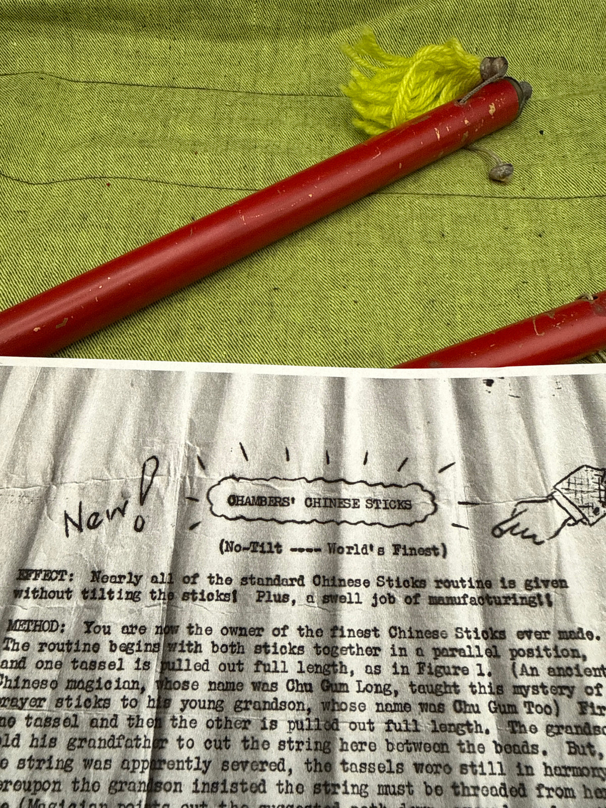 Chambers’ Chinese Sticks by Lloyd Chambers – Vintage Classic Magic c1940
