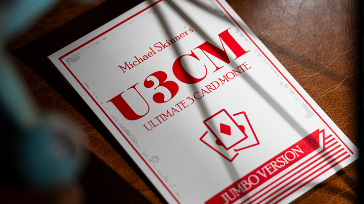 Michael Skinner's Ultimate Bicycle Jumbo 3 Card Monte (Red) by Murphy's Magic - Trick-SALE