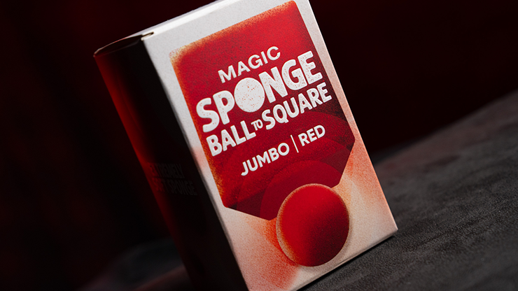 Magic Sponge Ball to Square JUMBO RED by Murphy's Magic-SALE