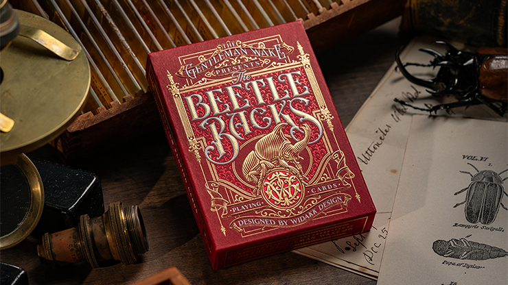 The Beetle Backs (Crimson Edition) Playing Cards-SALE