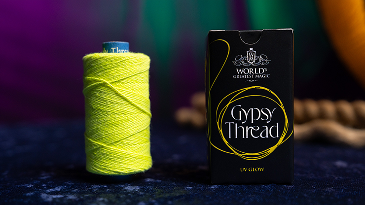 WGM UV GLOW GYPSY THREAD YELLOW REFILL SPOOL by Murphy's Magic  - Trick-SALE