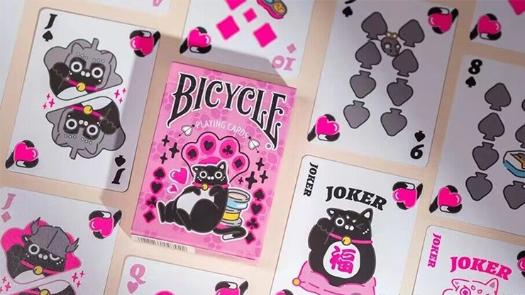 Bicycle Cat (Pink) Playing Cards by US Playing Card Co.-SALE