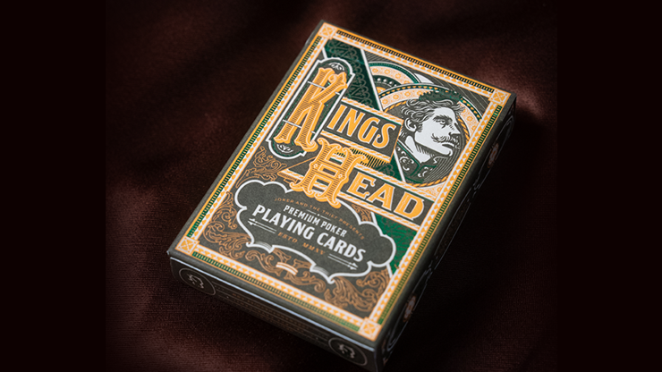 Kings Head (Green & Yellow) Playing Cards  by Joker and the Thief-SALE