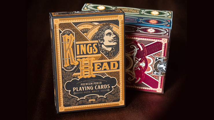 King's Head (Black and Gold Foil) Playing Cards  by Joker and the Thief-SALE