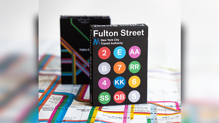 BLACK EDITION FULTON STREET MTA PLAYING CARDS (1972 VIGNELLI MAP EDITION)-SALE