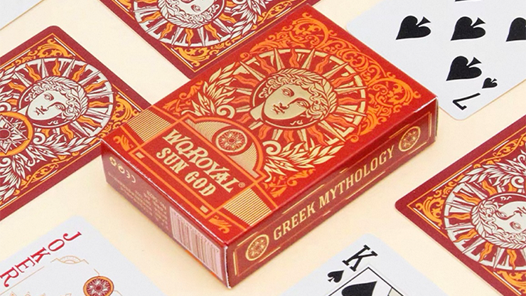 Sun God Greek Mythology Themed Red Edition Playing Cards-SALE