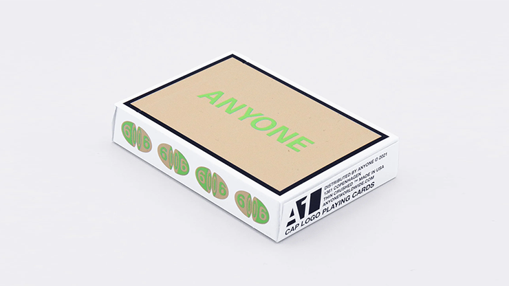Beige/Green Cap Logo ANYONE Playing Cards-SALE