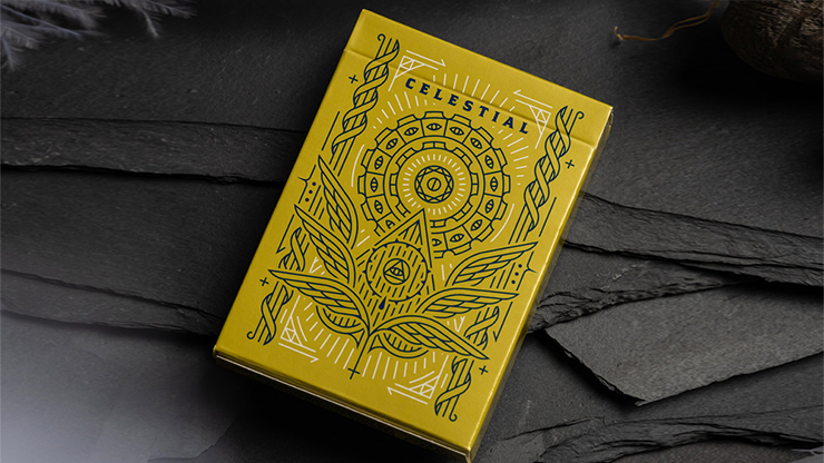 Celestial Valor Playing Cards by Giovanni Meroni(greenish yellow)-SALE