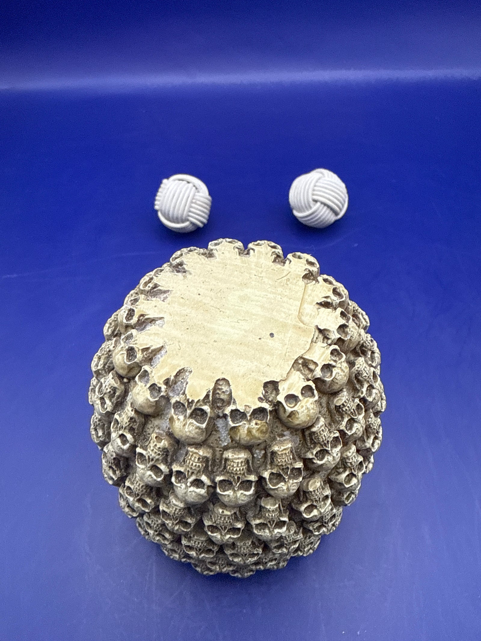 Jeff Busby Sea of Skulls Chop Cup with Custom Made and Calibrated Monkey Fist Leather Balls