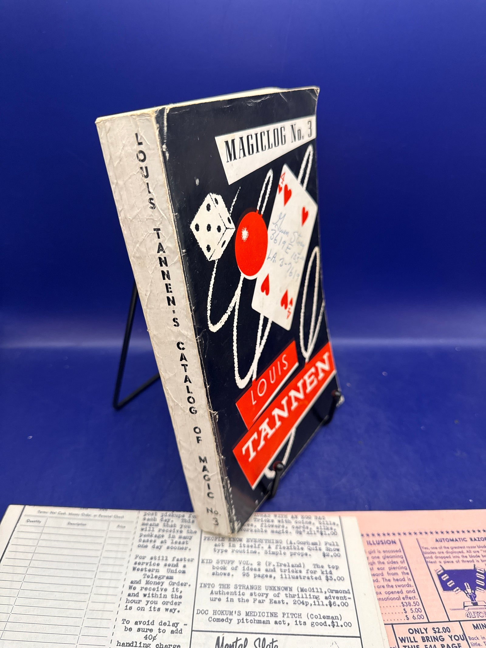 Louis Tannen MagicLog # 3 - Magic Catalog - 1960 - with inserts ESTATE