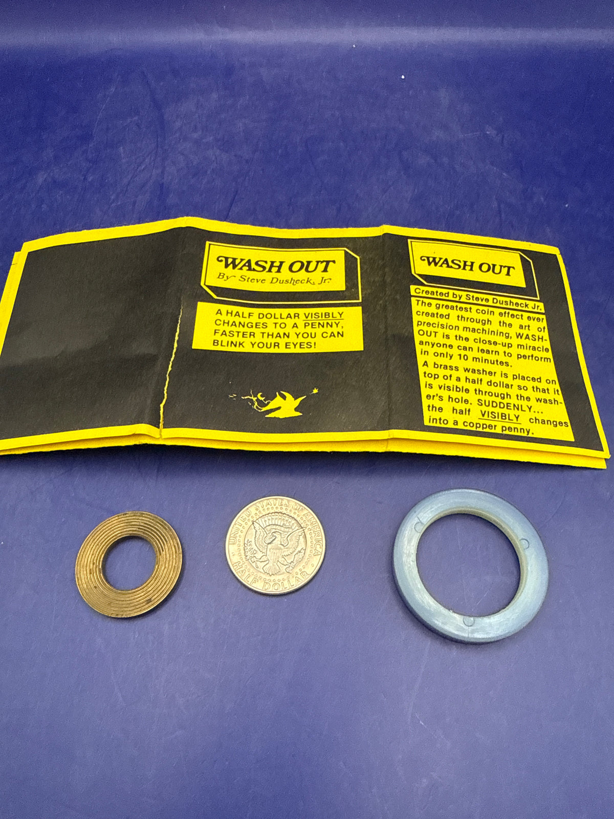 Steve Dusheck & Sterling Magic Wash-Out coin Magic - 1977 original instructions- ESTATE