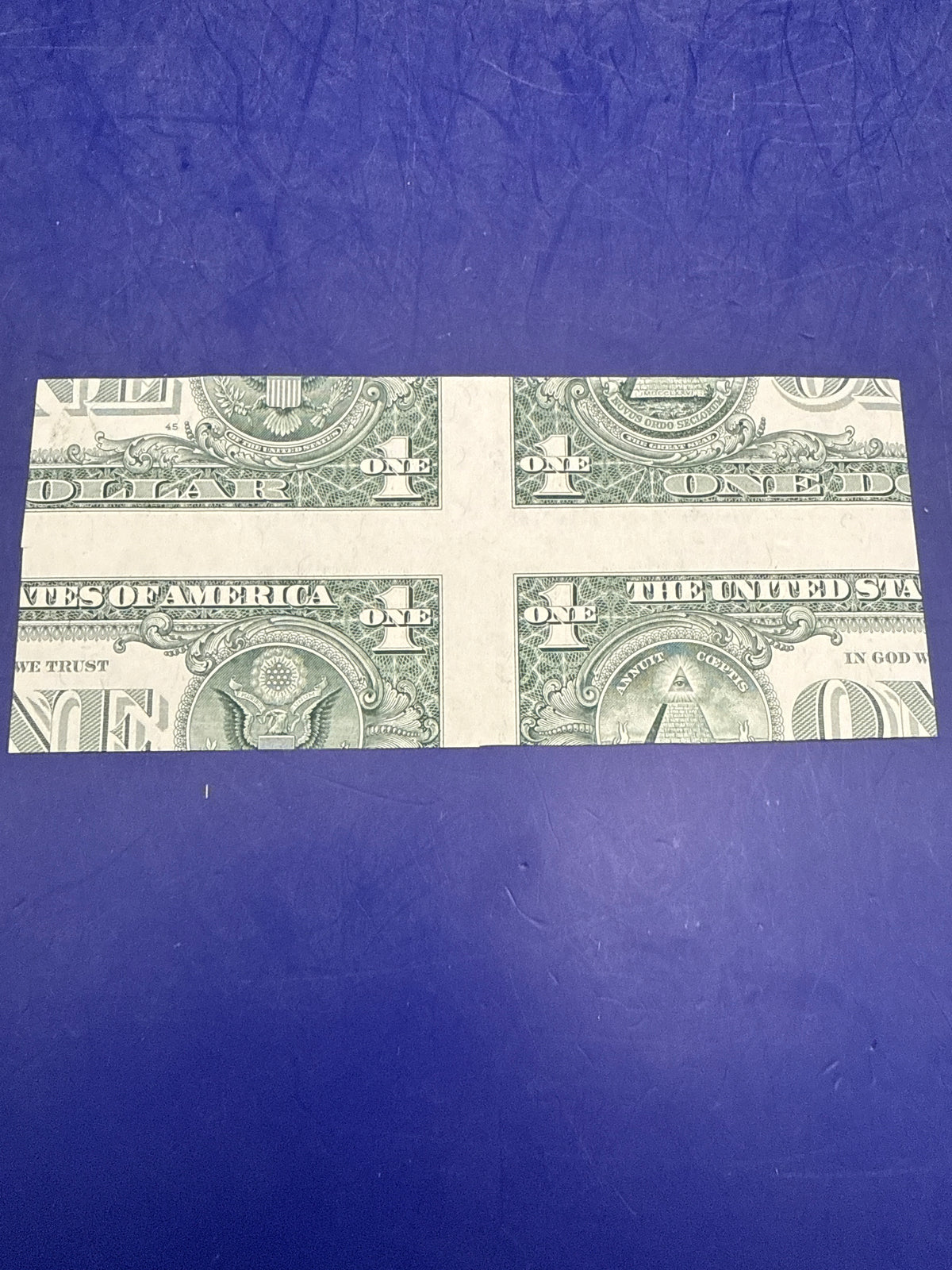 Original Jim Lewis Mis-Made Dollar Bill - Genuine US Currency