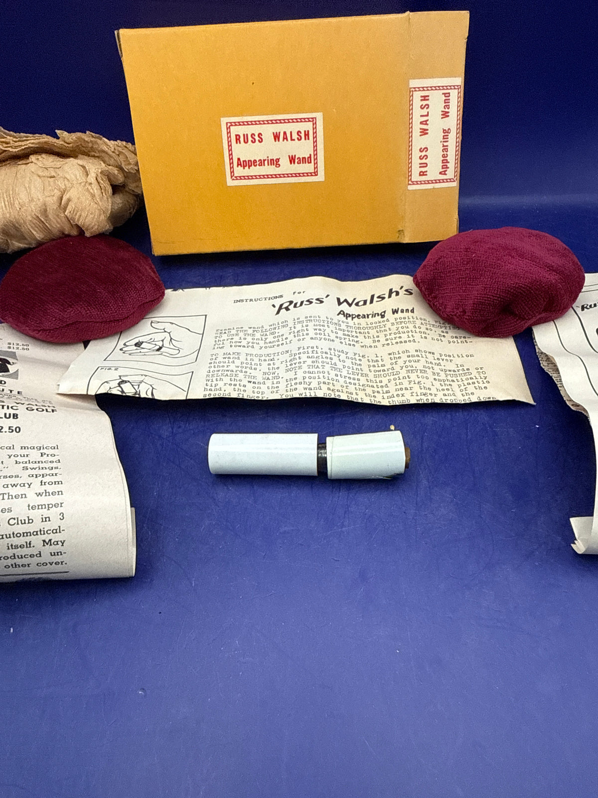 Vintage Russ Walsh Appearing Wand – Classic Collector's Magic Prop - Complete