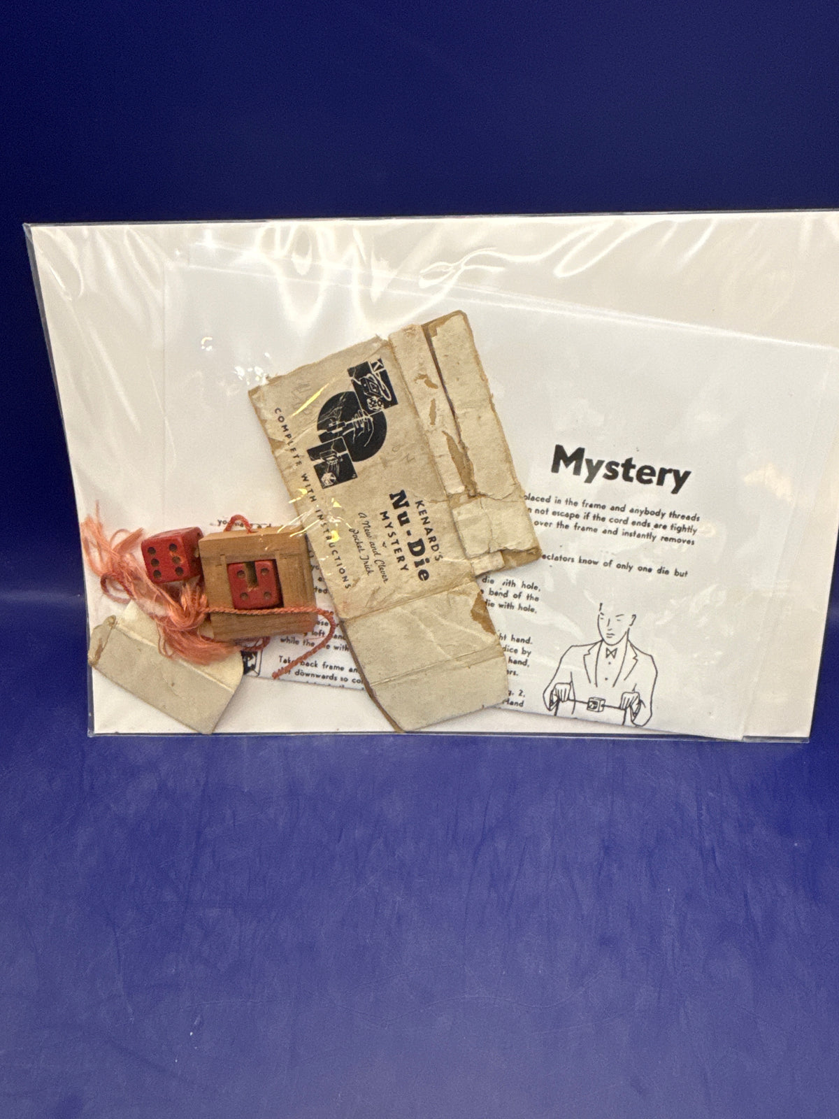 Vintage Kenard's Nu-Die Mystery Magic Trick Original Box Instructions Rare 1950s