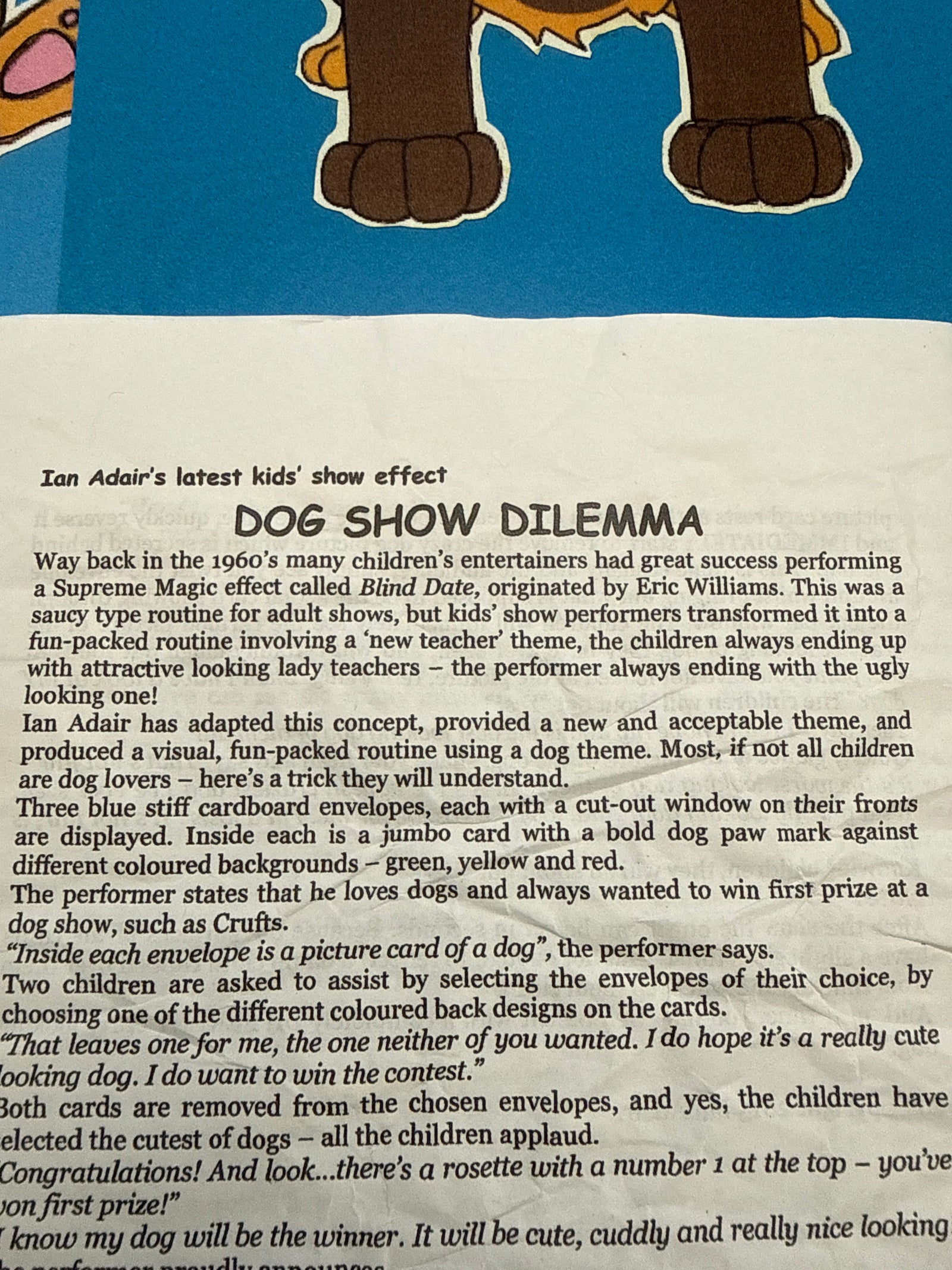 Dog Show Dilemma by Ian Adair 2015 ESTATE
