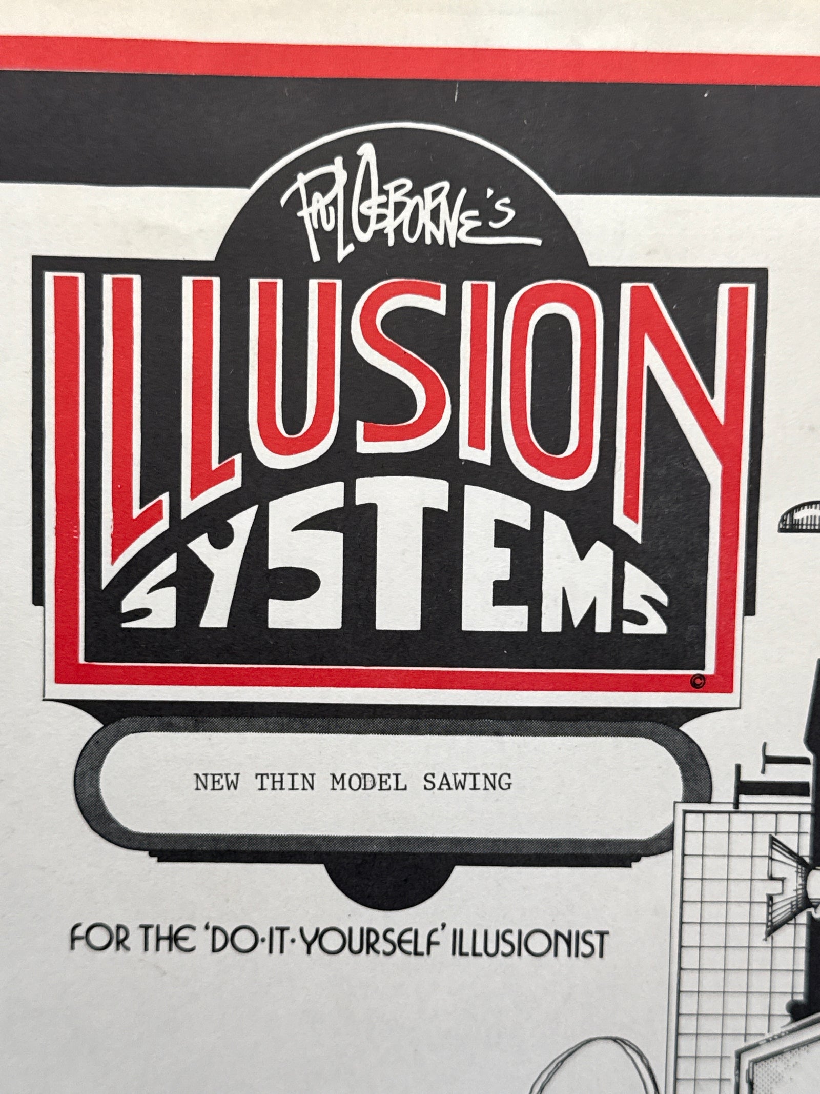 Paul Osborne Illusion Systems plans for New Thin Model Sawing c1980 Vintage plans