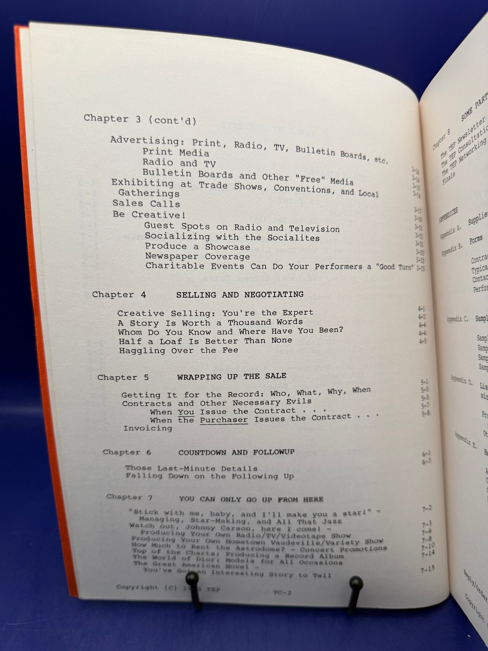 Clowns, Clients, Chaos by Tom Elliot 1978 Starting a Hometown Talent Agency
