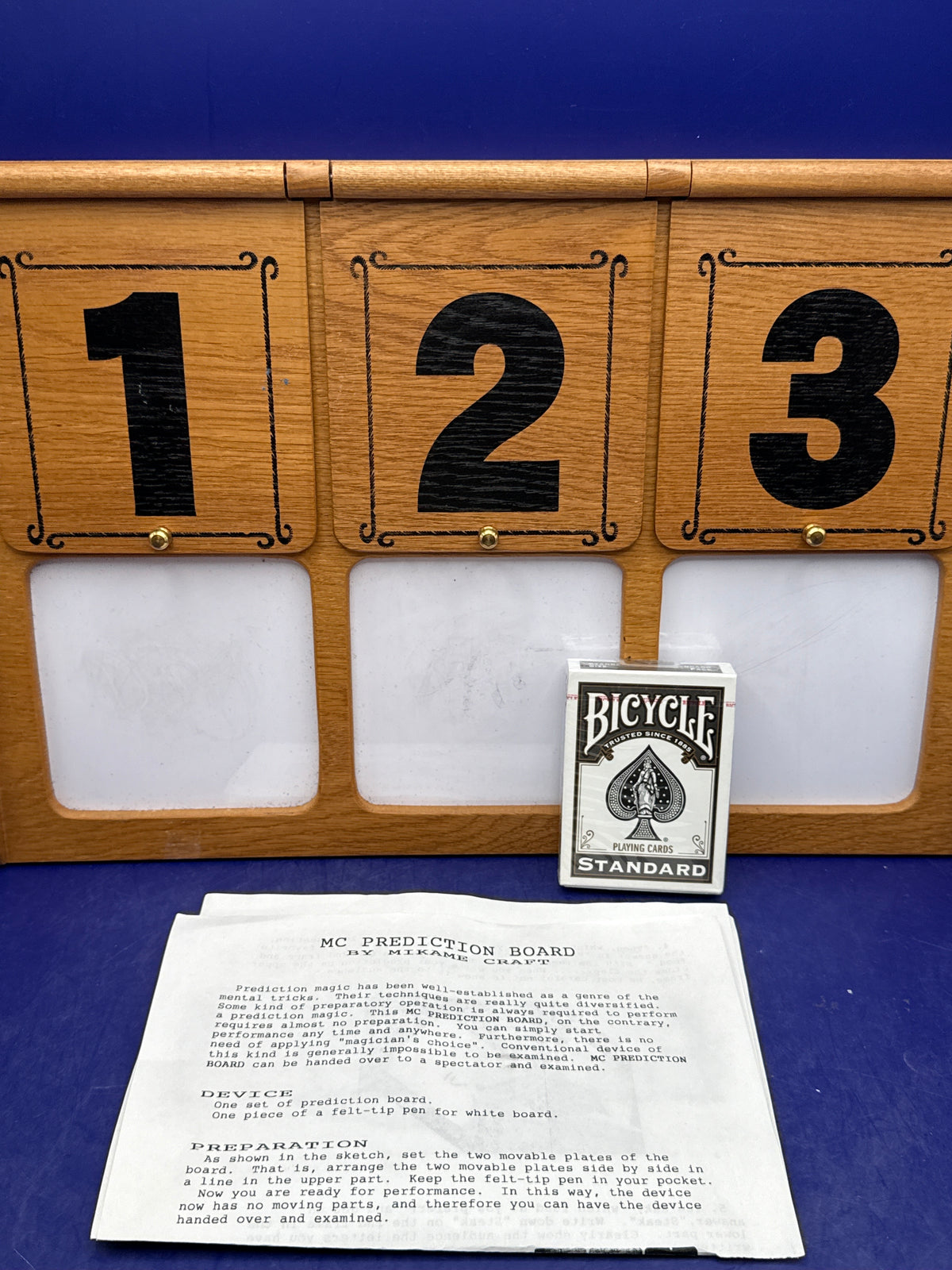 Mikame Craft Prediction Board – Vintage Wooden Stage Mentalism Board