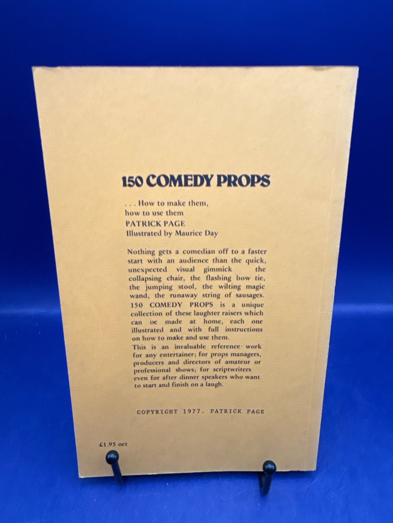 150 Comedy Props: How to Make Them. How to Use Them. Patrick Page SIGNED 1977 ESTATE