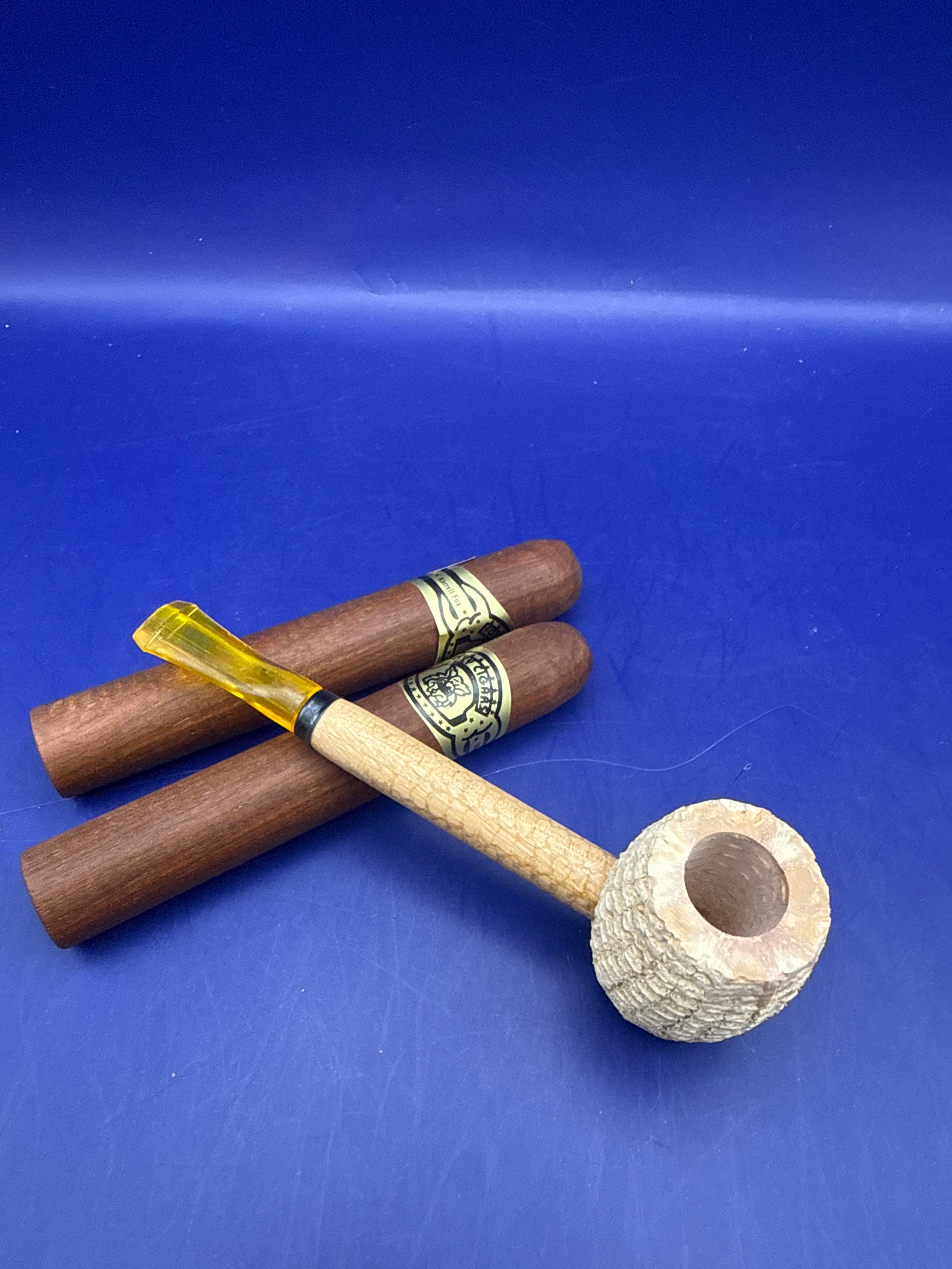Karrell Fox’s Foxy Cigars. by Woodmagic Studio (Howard Hale), c 1990s ESTATE