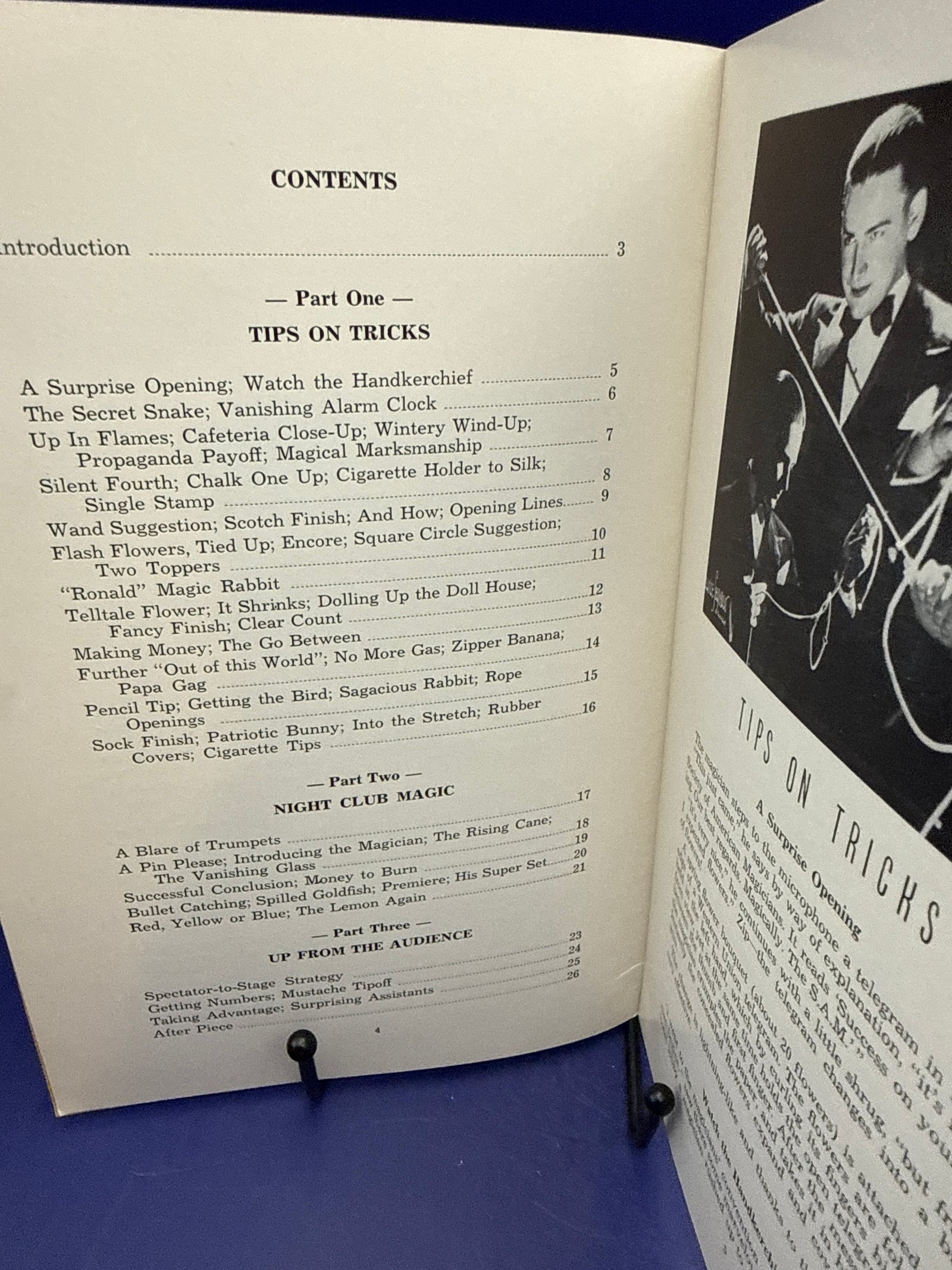 Tips on Tricks by Milbourne Christopher 1942 published by Berland’s Magic Studio ESTATE