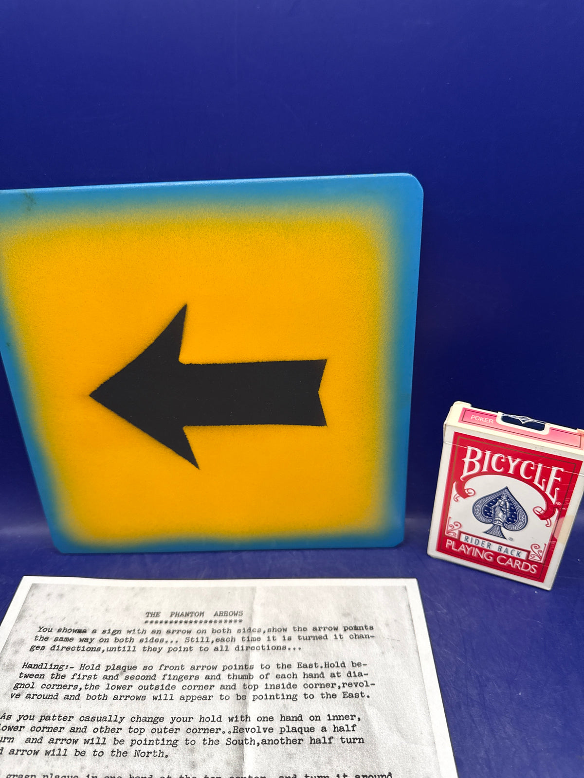 The Phantom Arrows – Vintage Optical Illusion Plaque - 8”x8”