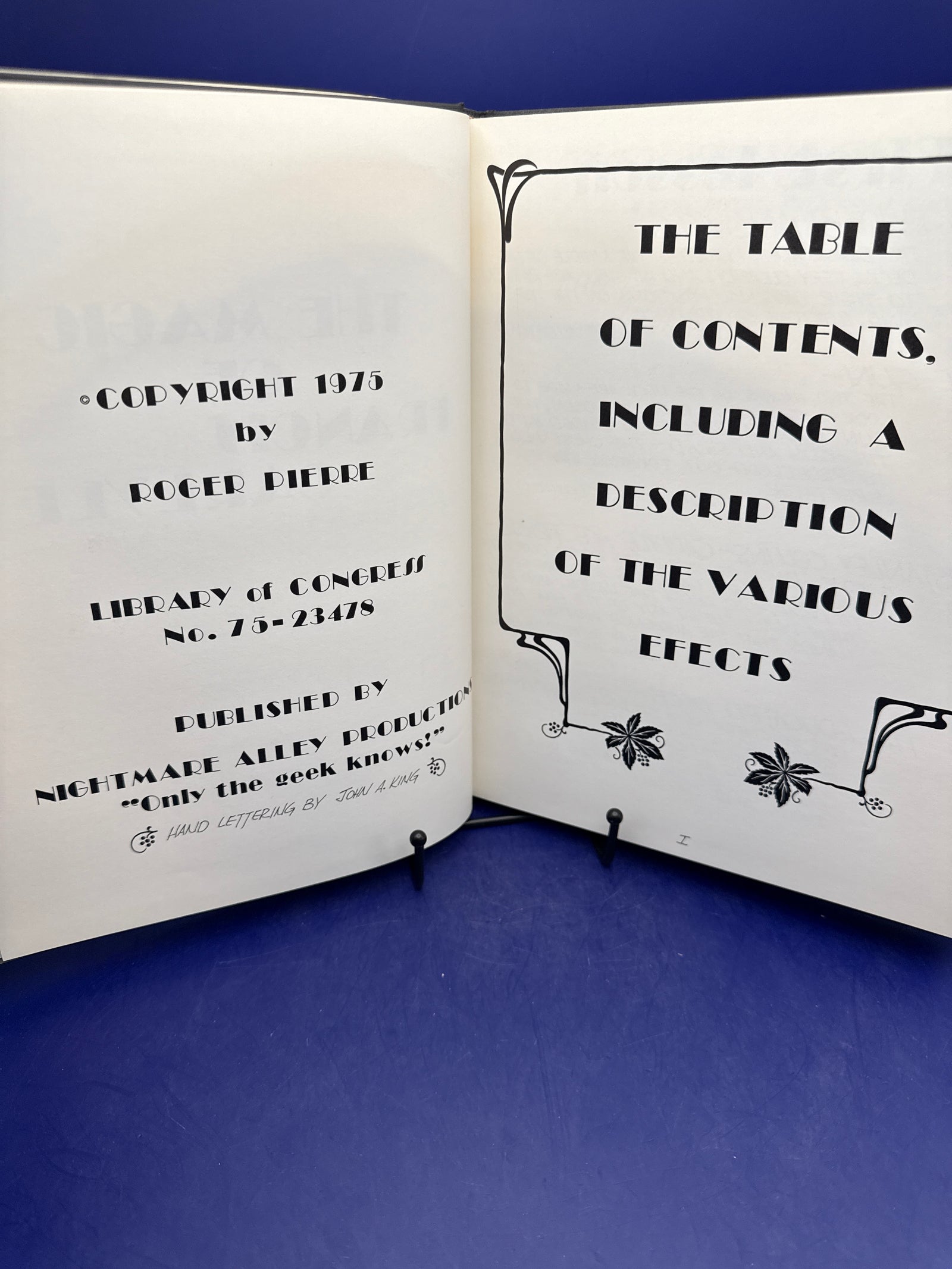 The Magic of Francis Carlyle by Roger Pierre 1975 INSCRIBER by Author ESTATE